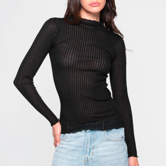 Oscalito Wool and Silk Funnelneck