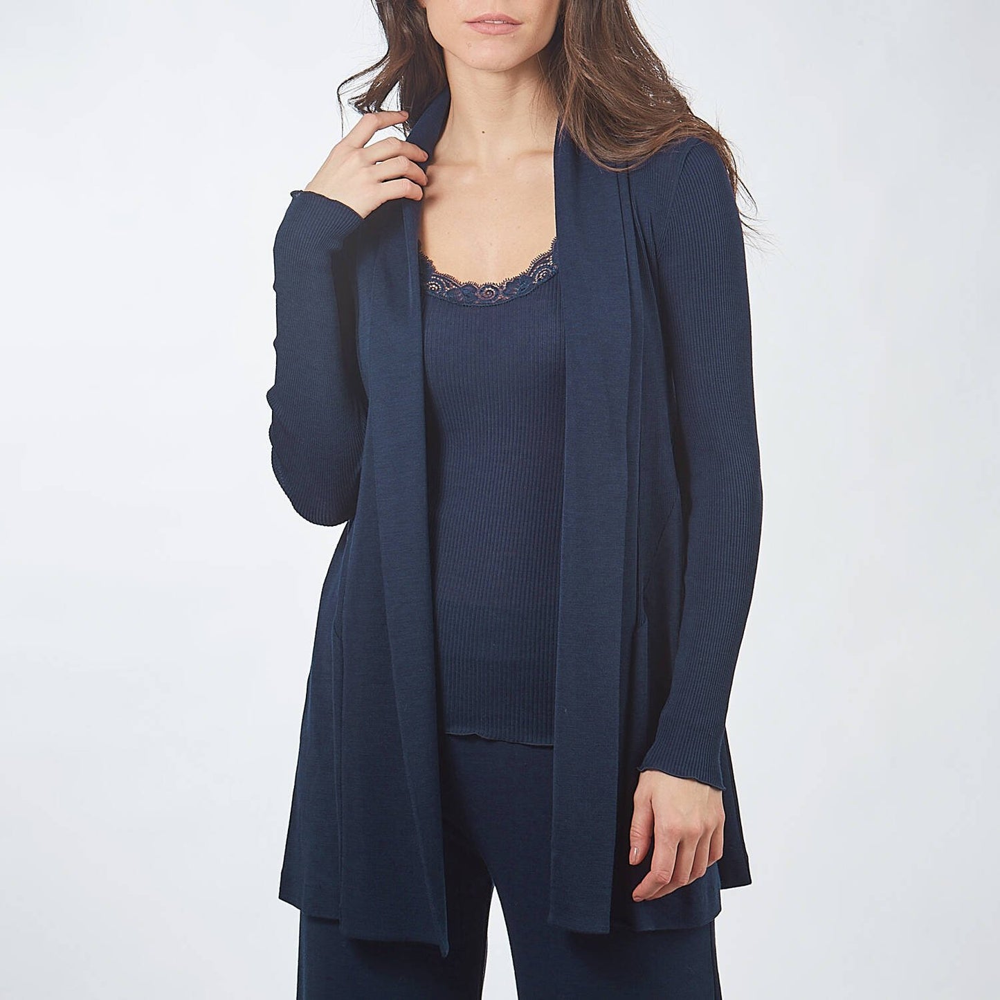 Oscalito Roma Wool And Silk Long Cardigan