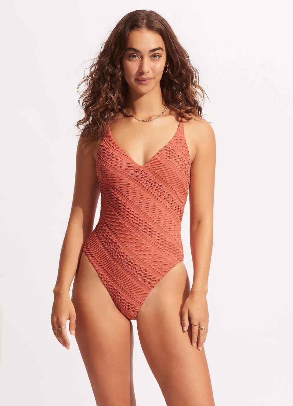 Seafolly Marrakesh V Neck One Piece Swimsuit