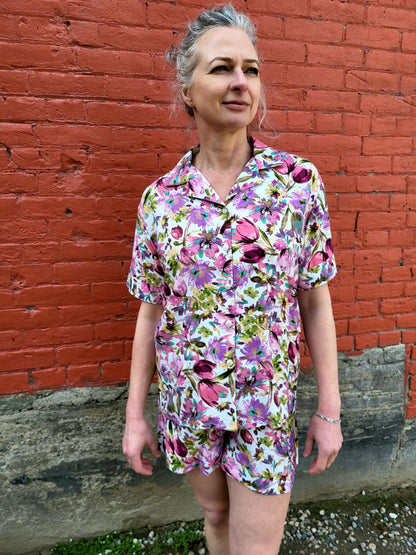Najerika Floral T-Shirt & Short Pajama Set