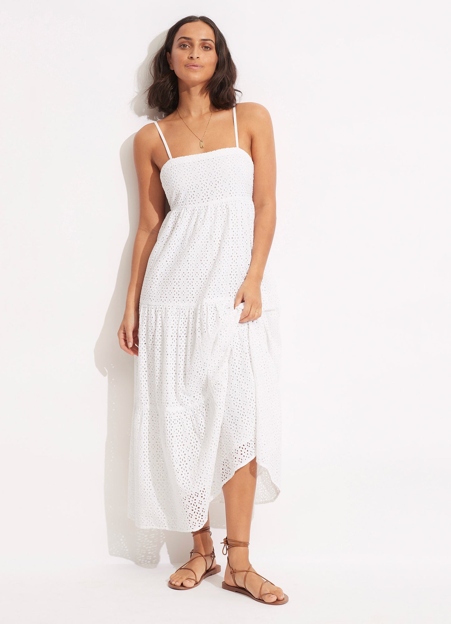 Seafolly Broderie Anglaise Tiered Maxi Dress