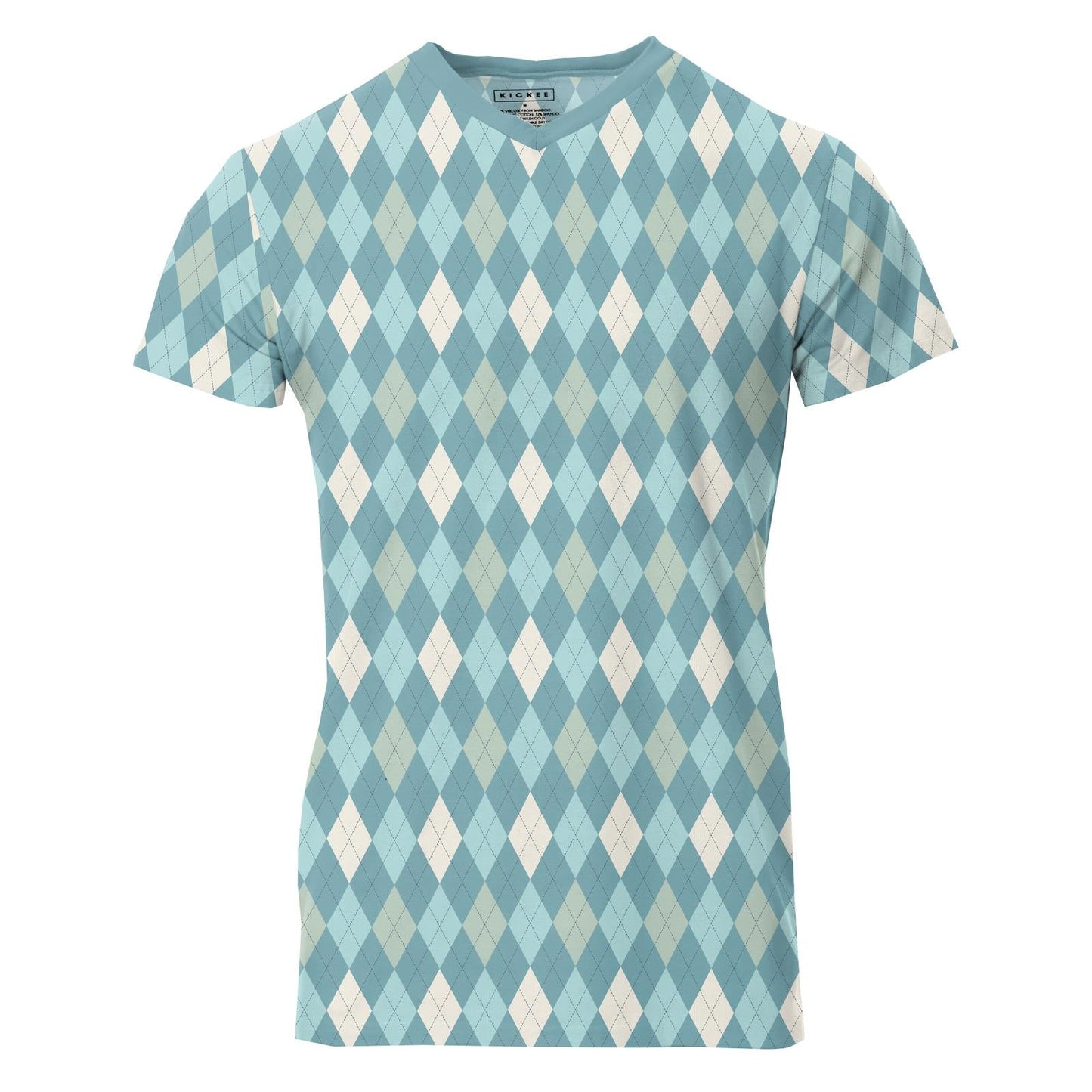 Kickee Men's Print Short Sleeve V-Neck Tee