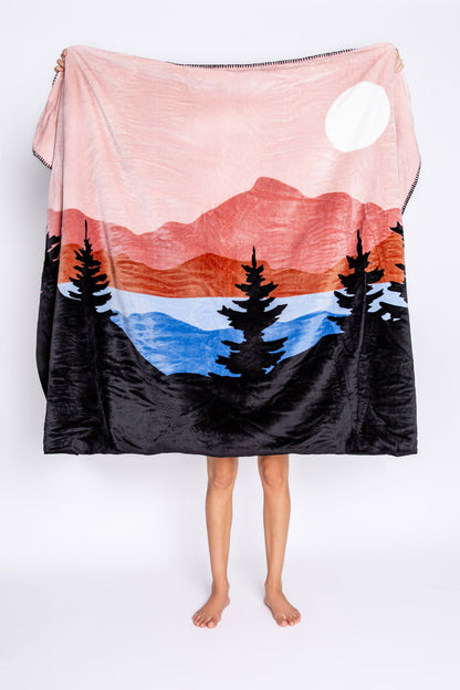 PJ Salvage Cozy Plush Mountain Blanket