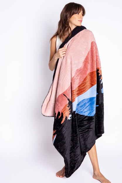 PJ Salvage Cozy Plush Mountain Blanket