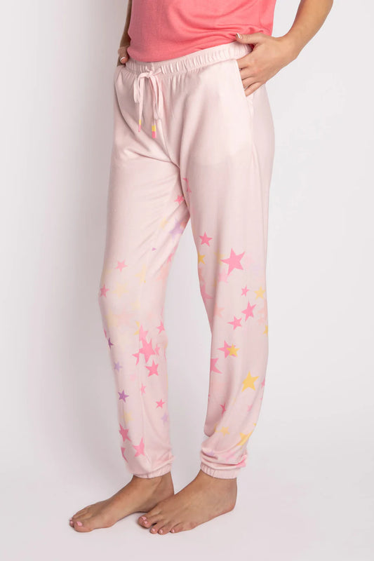 PJ Salvage Peachy Party Stars Banded Pant