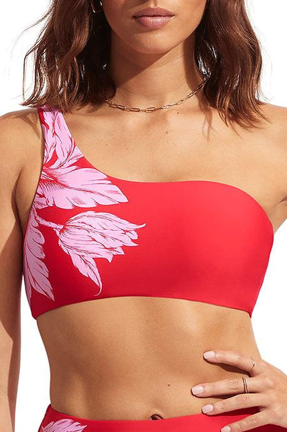 Seafolly Fleur de Bloom One Shoulder Bikini Top