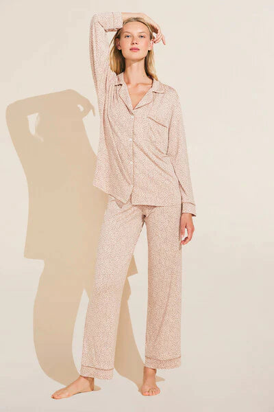 Eberjey Gisele Printed Long Pajama Set